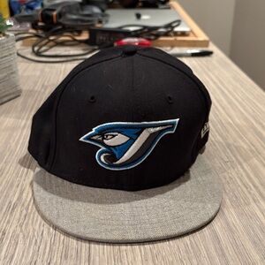 New Era Toronto Blue Jays 59FIFTY Fitted Hat Black Gray 7 1/4
